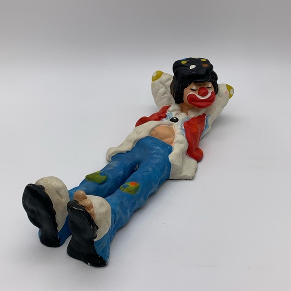 Annette Little ENESCO Imports Ceramic Hobo Clown Door Stopper/Wall/Furniture Art - Picture 1 of 16